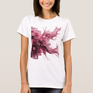 Clean Silver ABSTRACT ART Design T-Shirt