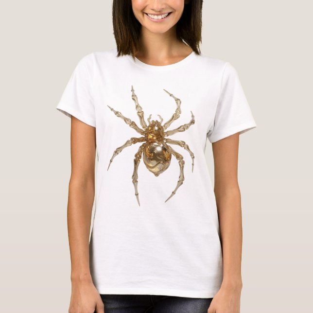 Clean Silver ABSTRACT ART Modern Design T-Shirt (Front)