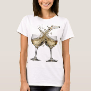 Clean Silver CHEERS TO GOOD HEALTH Wearable Art T-Shirt
