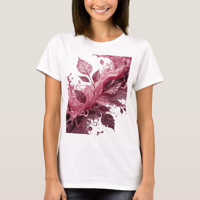 Clean Silver FLOWERS IN JUICE Graphic Tee (Front)
