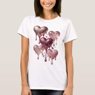Clean Silver HEARTS OF GLITTER AND GLAMOUR T-Shirt