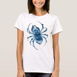 Clean Silver WATER SPIDER Graphic Design T-Shirt