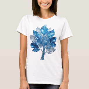 Clean Silver WATER TREE Text Design T-Shirt