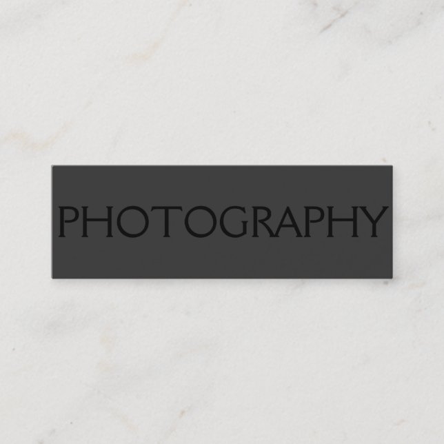 Clean Simple Black Out Photographer Business Card (Front)