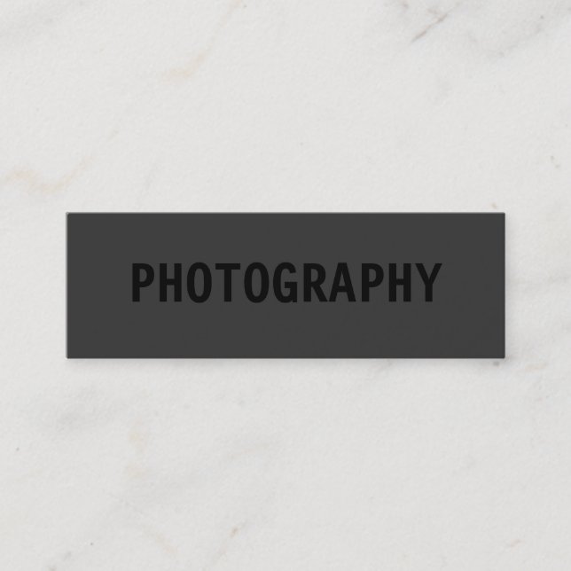 Clean Simple Black Out Photographer Business Card (Front)