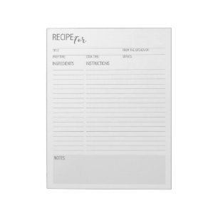 Clean + Simple Detailed Recipe Pages i Notepad