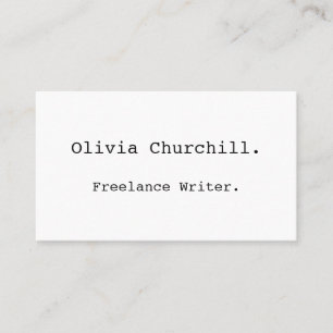 Clean Simple Minimalist Professional Business Card