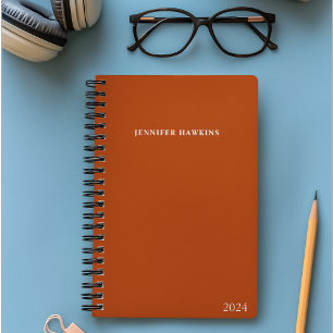 Clean Simple Terracotta Personal Weekly Calendar Planner