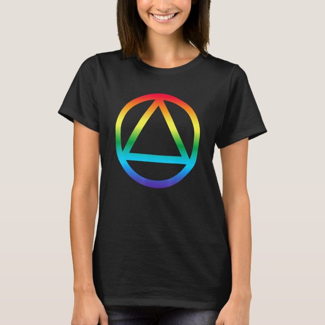 Clean Sober Lesbian Recovery Aa Na Sobriety Lgbt G T-Shirt (Front)