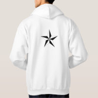 Clean star motif back print styled for comfy