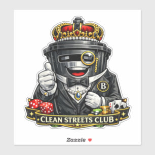 Clean Streets Club - Wheelie Bin Sticker