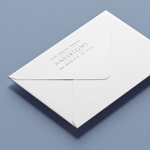 clean super minimalist Return Address Stamp