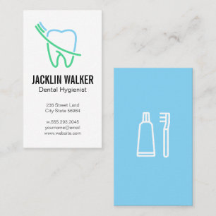 Clean Tooth and Tooth Brush Business Card