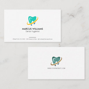 Clean Tooth Icon   Dentistry Industry Business Card