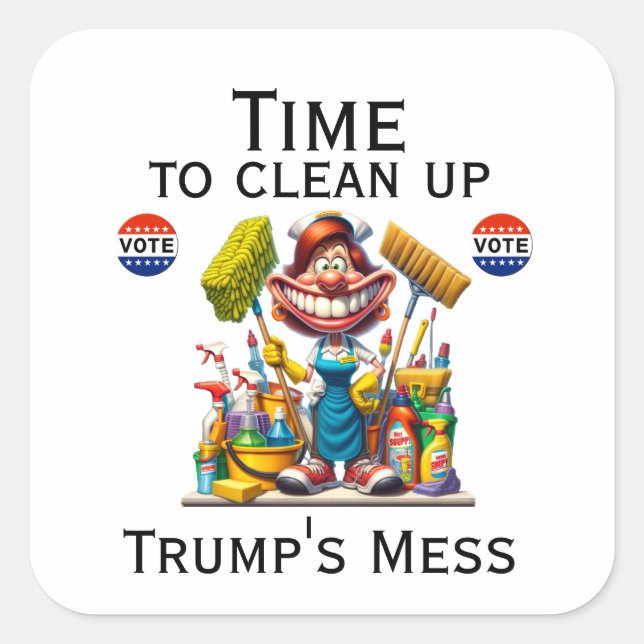 Clean Up Sticker (Front)