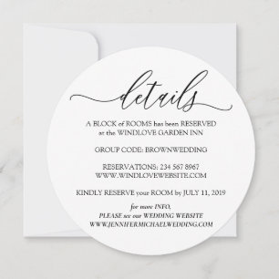 Clean White Details Simple Wedding photo Invitation