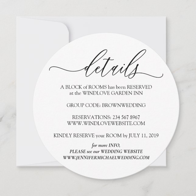 Clean White Details Simple Wedding photo Invitation (Front)