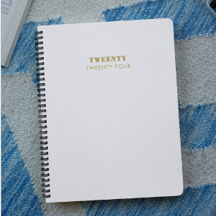 Clean White & Gold Script 2024 Personal weekly  Planner