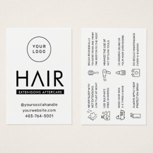 Clean White Minimal Hair Aftercare Guide