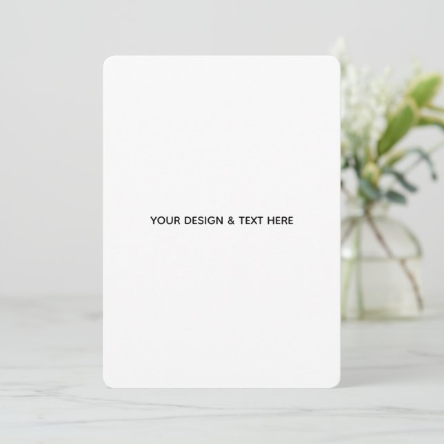 Clean White Minimalist Appreciation Card (Standing Front)