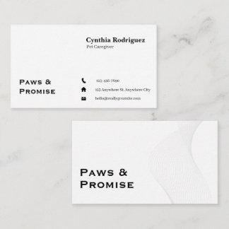 Clean White Professional Customizable Modern Business Card