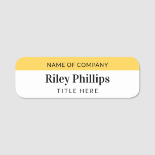 Clean Yellow & White Company Name Title Tag