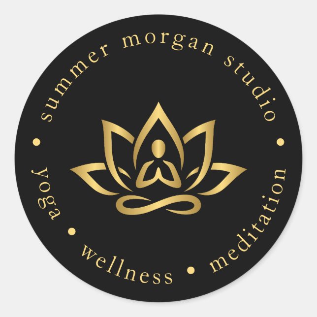 Clean Yoga Studio Logo Sticker  (Front)