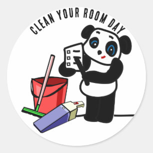 Clean Your Rom Day Classic Round Sticker