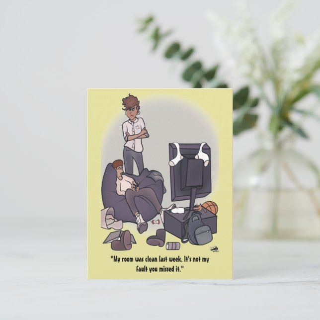 Clean Your Room Postcard (Standing Front)