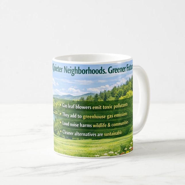 Cleaner Air Eco Awareness Mug  ("Clean Air Starts Here")