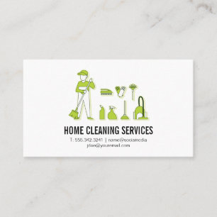 Cleaner and Cleaning Products Business Card