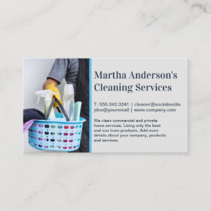 Cleaner Basket of Sanitising Products Business Card