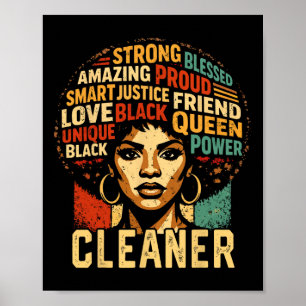 Cleaner Black History Month Powerful Black Pride A Poster