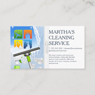Cleaner Icons   Squeegee   Maids Business Card