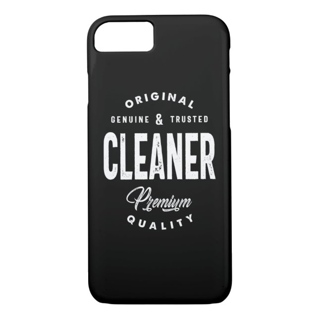 Cleaner Job Title Tee Gift Mens Womens Case-Mate iPhone Case (Back)