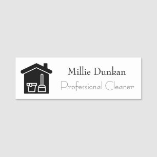 Cleaner Professional Company Employee Name Tag