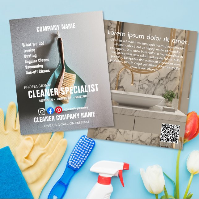 CLEANER SPECIALIST cleaning home helper Flyer (Creator Uploaded)
