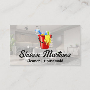 Cleaner Supply Logo   House Services   Living Room Business Card