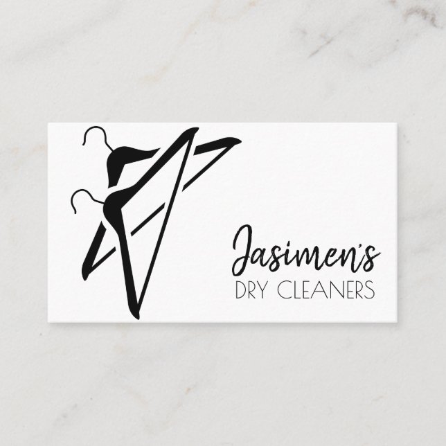 Cleaners Dry Cleaning Business Card Template (Front)