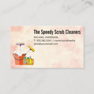 Cleaning and Sanitising Services and Products Business Card