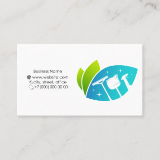 Cleaning and washing with a tool business card