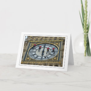 Cleaning Big Ben greeting card