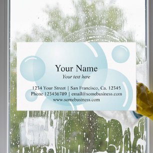 Cleaning business card template Soap bubbles