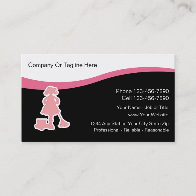Cleaning Business Cards (Front)