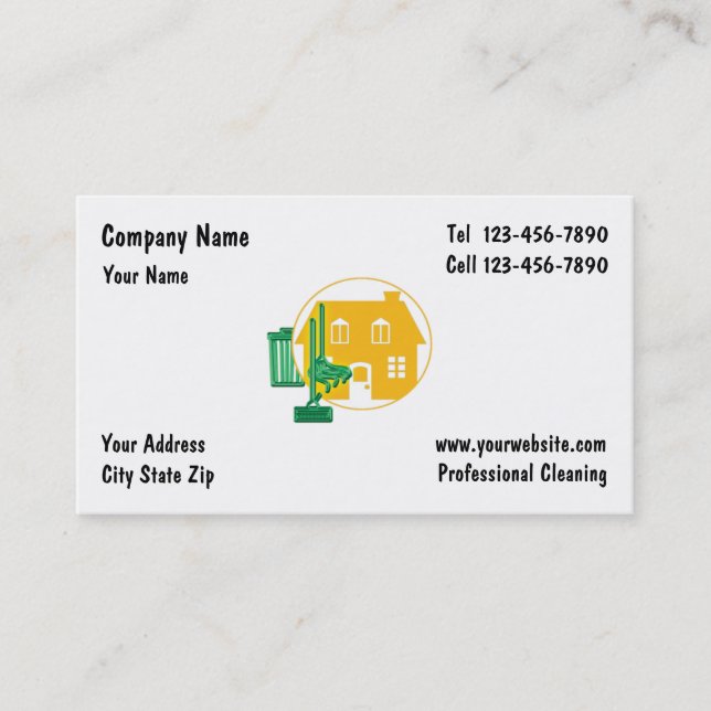 Cleaning Business Cards (Front)