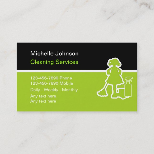 Cleaning Business Cards (Front)