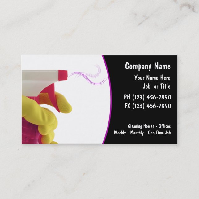 Cleaning Business Cards (Front)