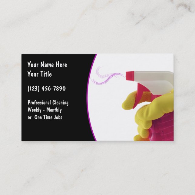 Cleaning Business Cards (Front)
