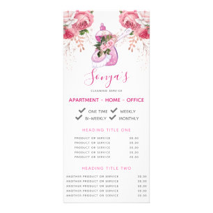 Cleaning Business Promotional dish soap Rack Card