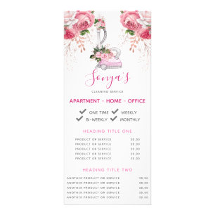 Cleaning Business Promotional vacuum cleaner Rack Card